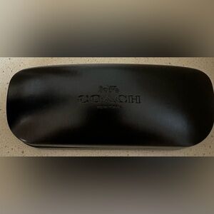 Coach New York  Authentic Black Leather Hard Shell Sunglass/Eyeglass Case Unisex